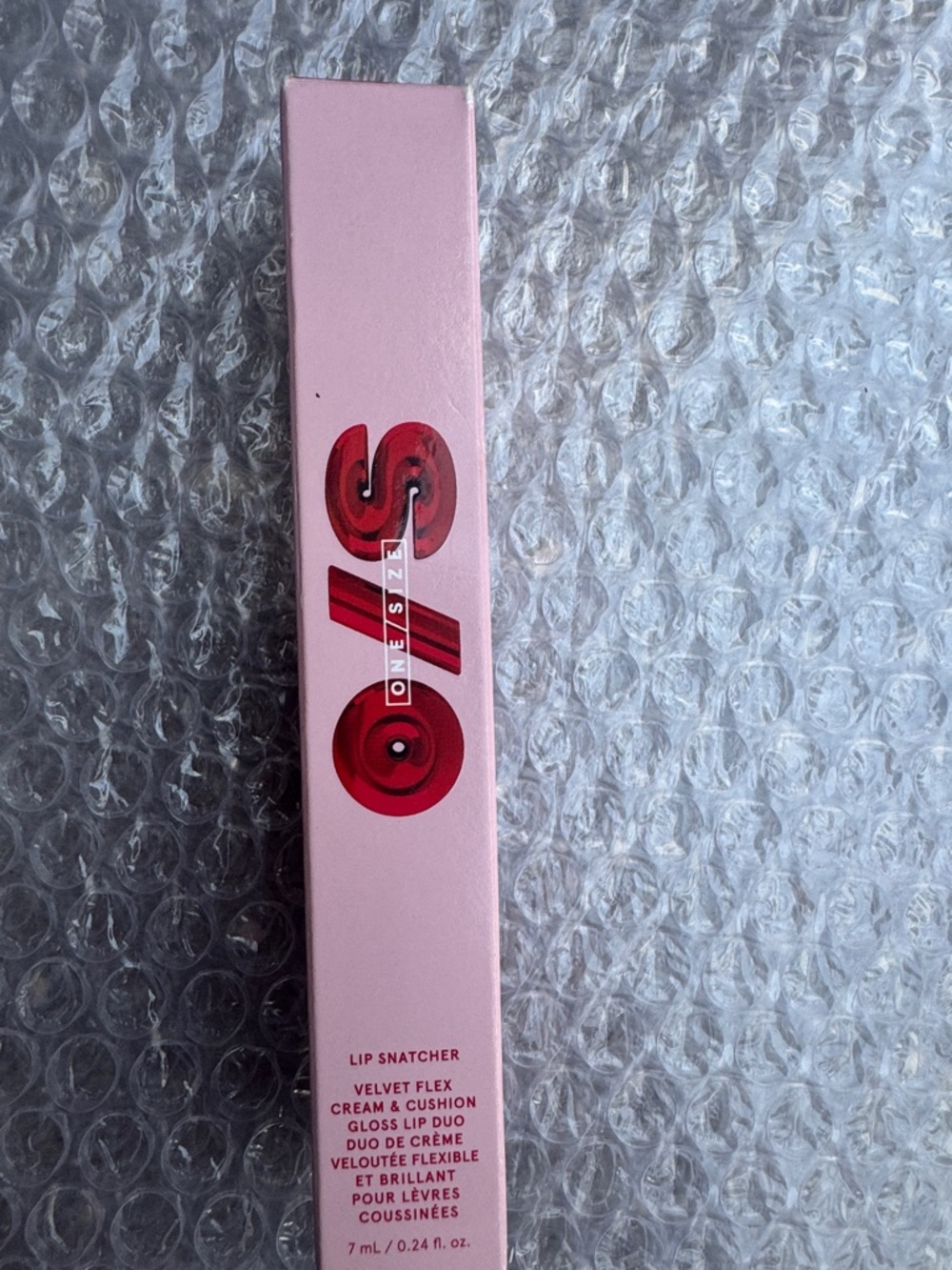 ONE/SIZE Dual-Tone Lip Gloss Duo in Pink and Red Packaging